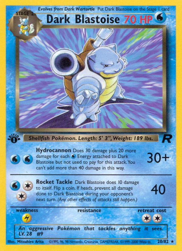 Dark Blastoise #20 Team Rocket