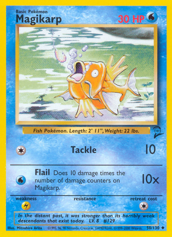Pokémon Base Set 2 #50 — Magikarp (Uncommon)