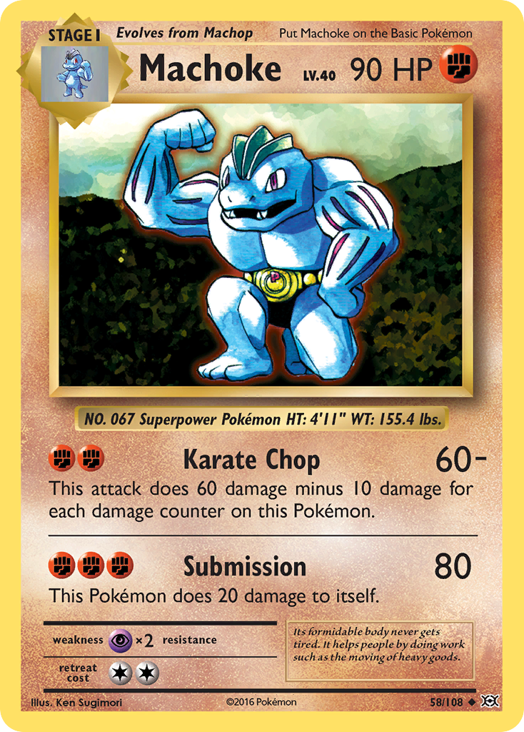 Pokémon Evolutions #58 — Machoke (Uncommon)
