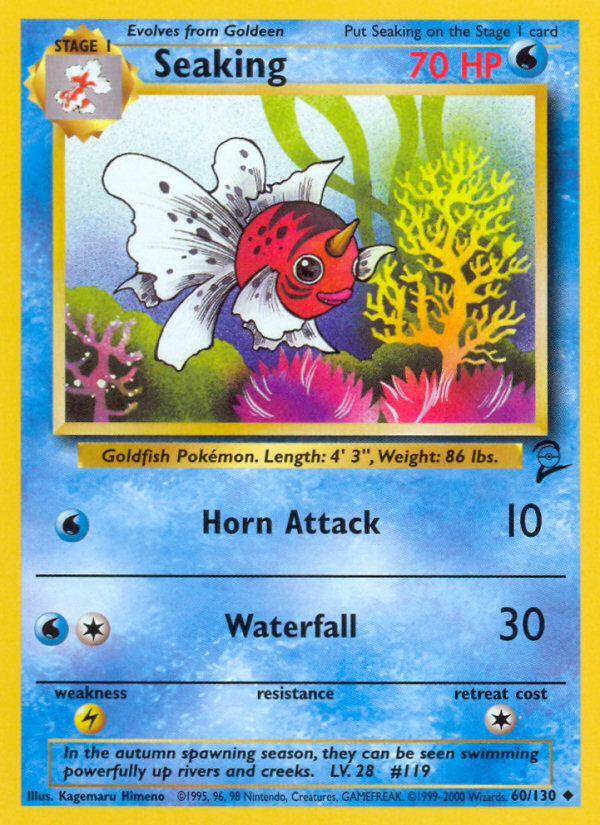 Pokémon Base Set 2 #60 — Seaking (Uncommon)