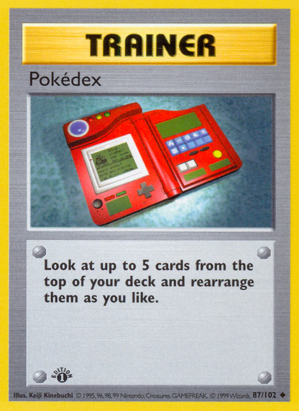Pokémon Base Set #87 — Pokédex (Uncommon, Shadowless)