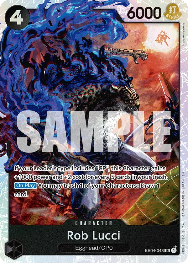 One Piece EB04-048 — Rob Lucci (SR Foil, English)