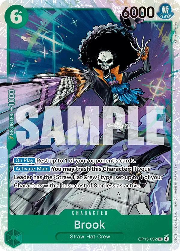 One Piece OP15-032 — Brook (SR Foil, English)