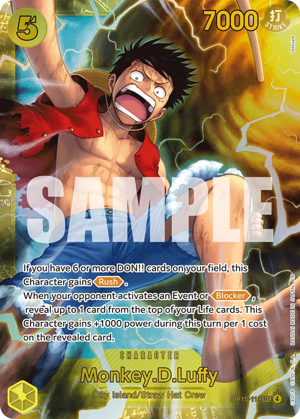 One Piece OP15-119 — Monkey.D.Luffy (SEC Foil, English)