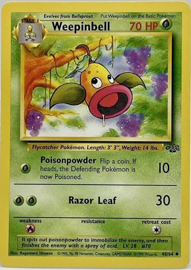 Pokémon Jungle #48 — Weepinbell (Uncommon)