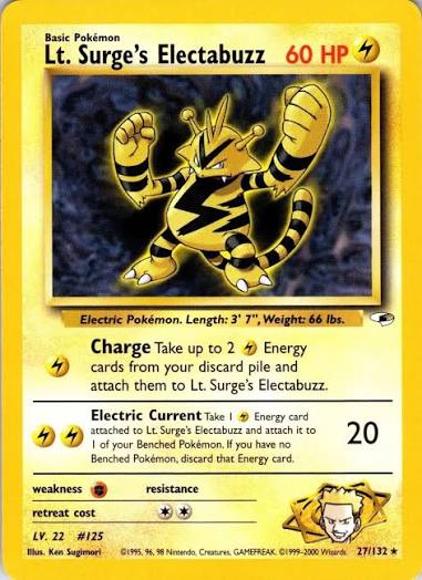 Pokémon — Lt. Surge's Electabuzz Gym Series (English, Vintage WotC)