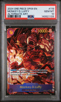 One Piece OP09-119 — Monkey D. Luffy (Alt Art SEC) PSA 10