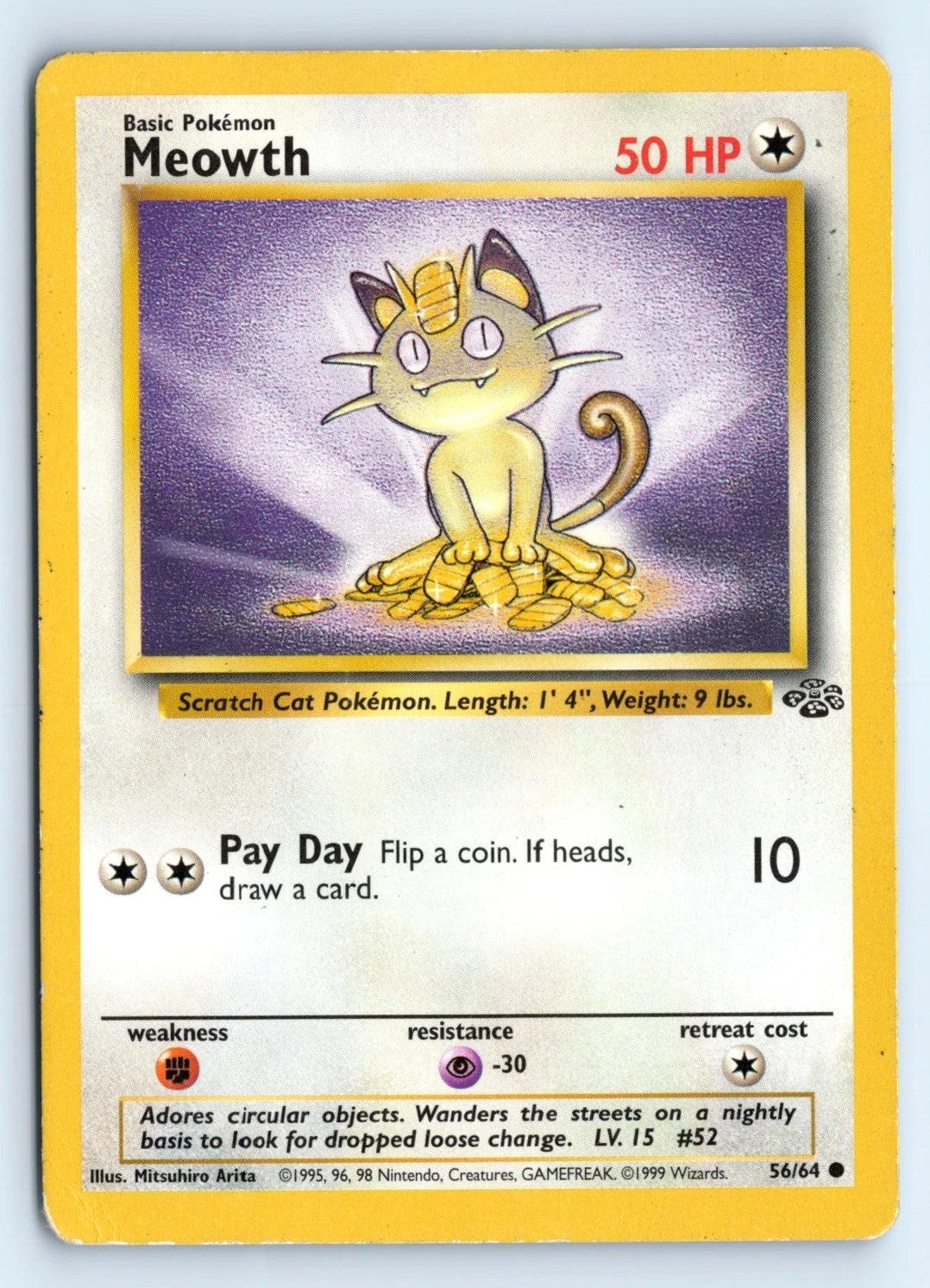 Pokémon Jungle #56 — Meowth (Common)