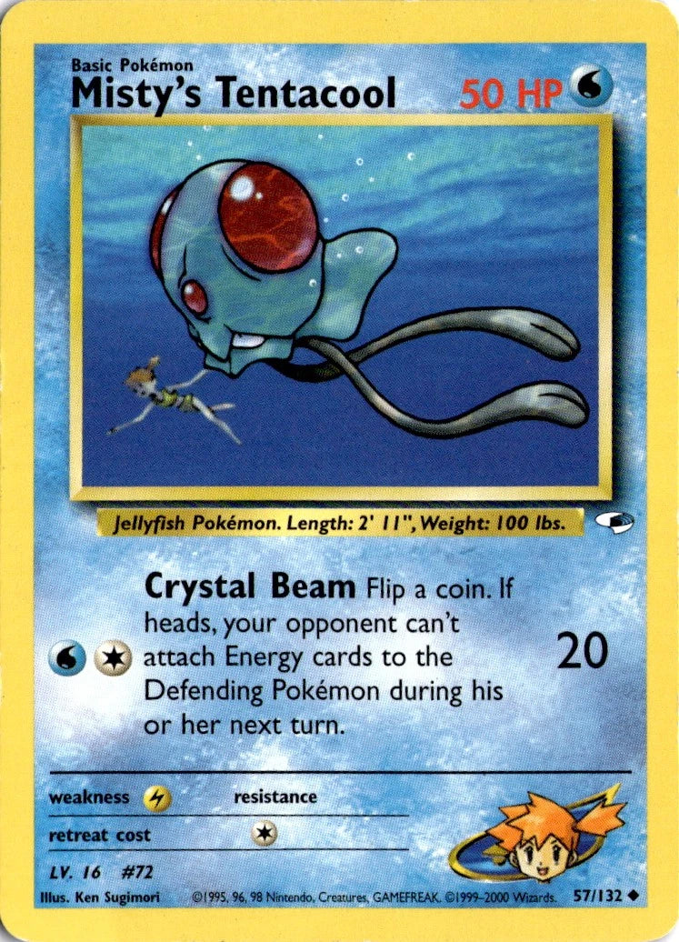 Pokémon Gym Heroes #57 — Misty's Tentacool (Uncommon)