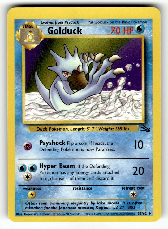 Pokémon Fossil #35 — Golduck (Uncommon)