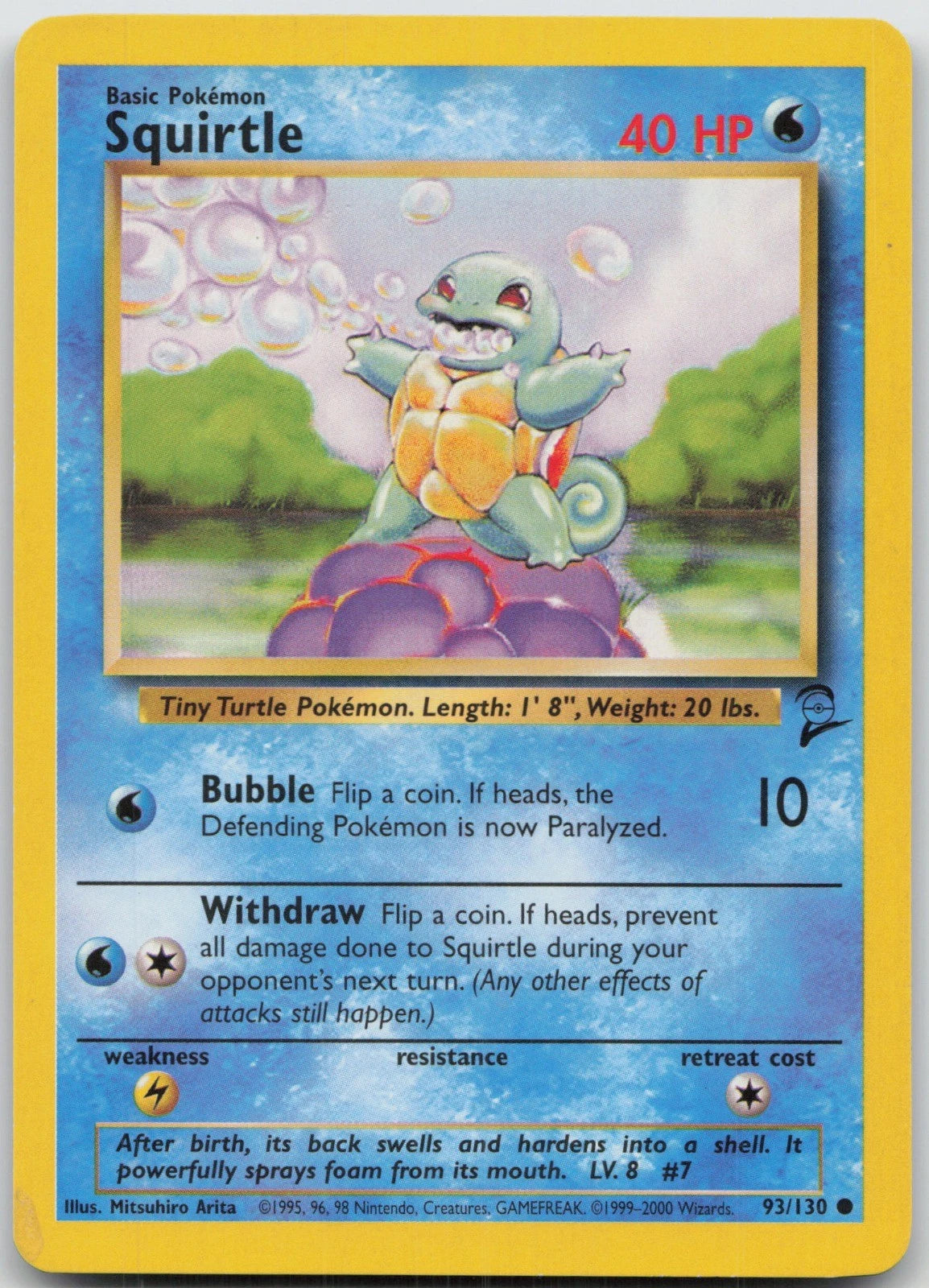 Pokémon Base Set 2 #63 — Squirtle (Common, Unlimited)