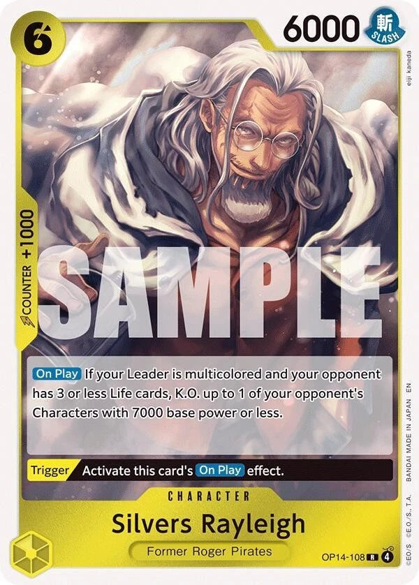 One Piece OP14-108 — Silvers Rayleigh (R Foil, English)