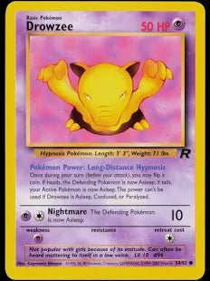 Pokémon Team Rocket #54 — Drowzee (Common)